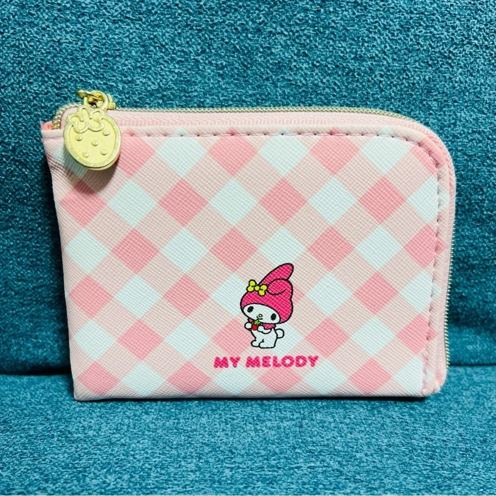My Melody Sanrio Pink/White Leather Credit Cards Purse/Case
